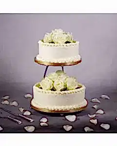 Classic Two Tier with Cream Roses
