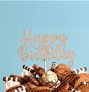 Happy Birthday Topper (Rustic)