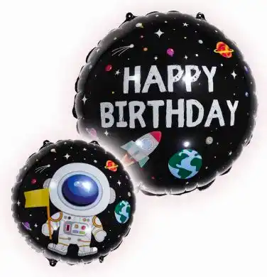 18" Happy Birthday Space