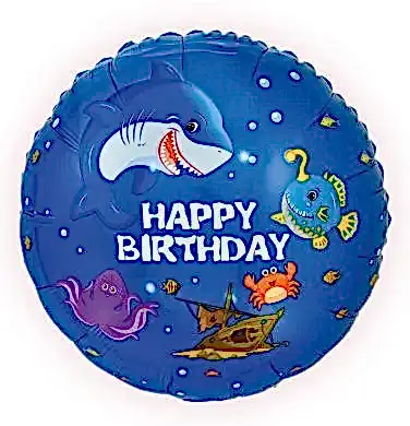 18" Happy Birthday Shark