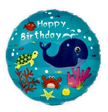 18" Happy Birthday Whale