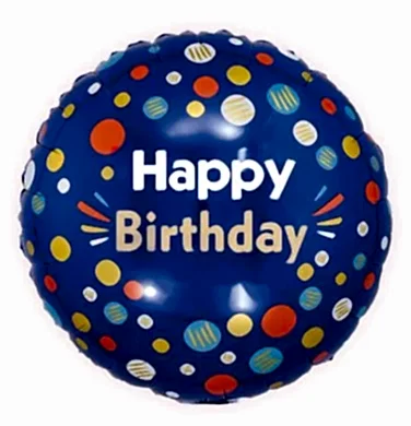 18" Happy Birthday Polka Dot