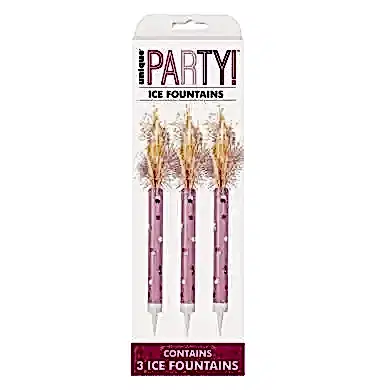 3 Glitz Ice Fountain Candles