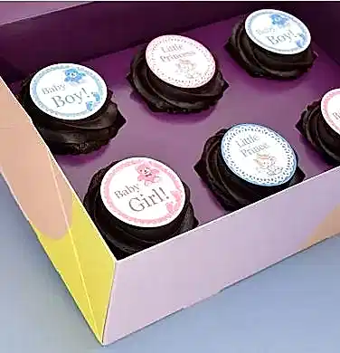 Chocolate Baby Shower Cupcakes