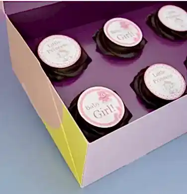 Chocolate Baby Girl Cupcakes