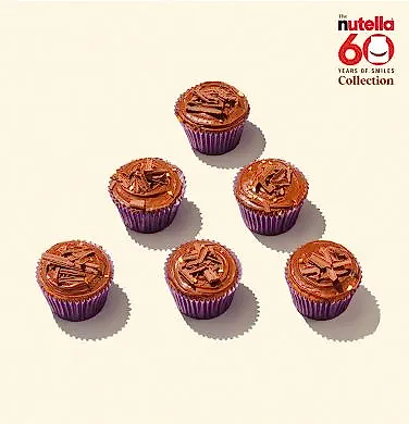 Box of 6 Chocolate Flake Cupcakes with Nutella®