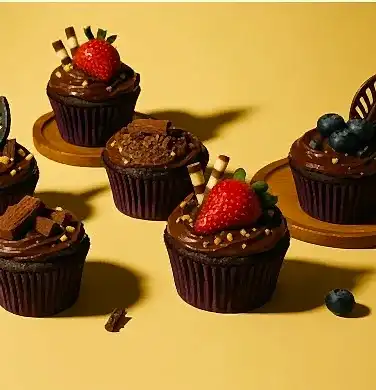 Box Of 6 Cupcakes Filled with Nutella®