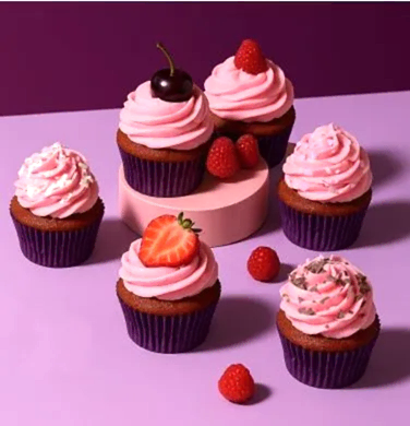 Box Of 6 Fruity Berry Cupcakes