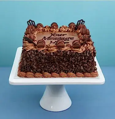 Chocolate Bueno Hazelnut Square Cake