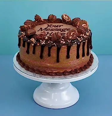 Chocolate Hazelnut Drip Round Cake