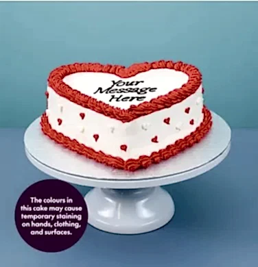 Red Polka Dot Heart Shaped Cake