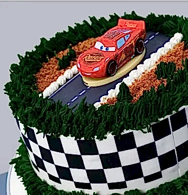 Lightening Mcqueen Themed Cake