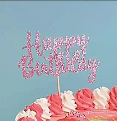 Happy Birthday Topper (Glitter)