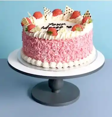 Strawberry Fan Cake