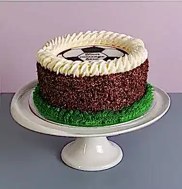 Choc Sprinkle Football Cake