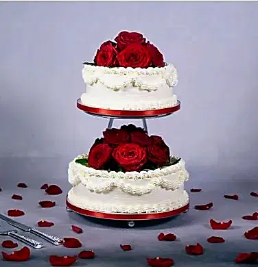 Classic Two Tier Red Roses