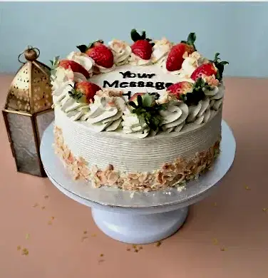 Strawberry Pistachio Cream Cake